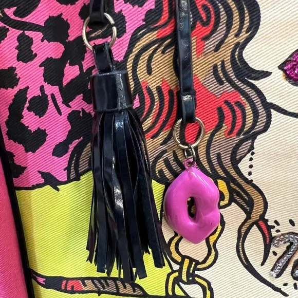 Betsey Johnson “Bulldog Bag (Arf-Arf)” Comic Pop Art Tote Custom Refreshed - Picture 7 of 16